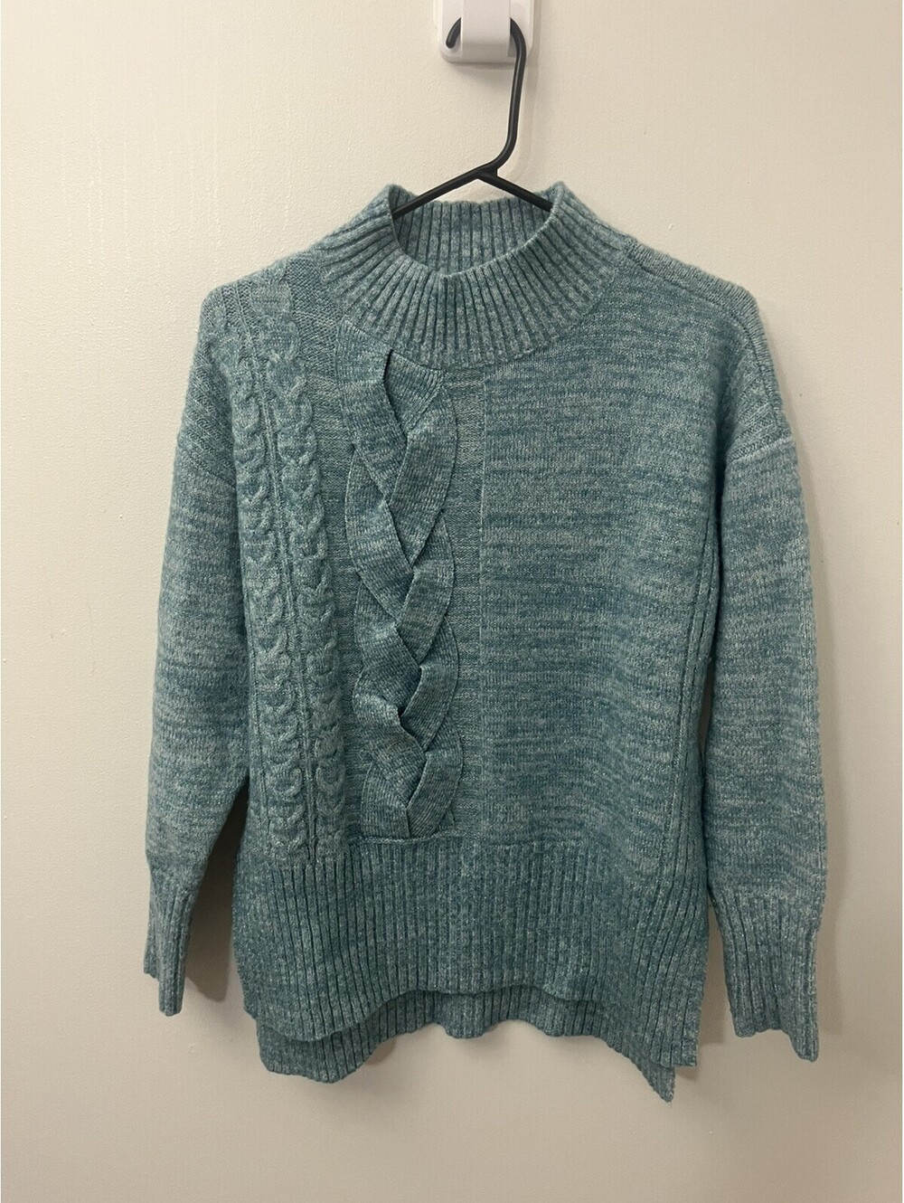 Simply Vera Vera Wang Blue Green  Long Sleeve Sweater S